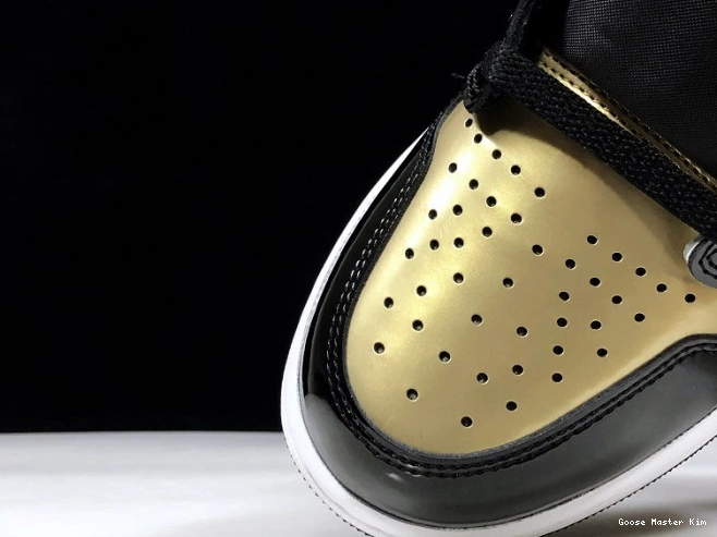 High Air Toe Jordan Retro 1 Glod 861428-007 0719